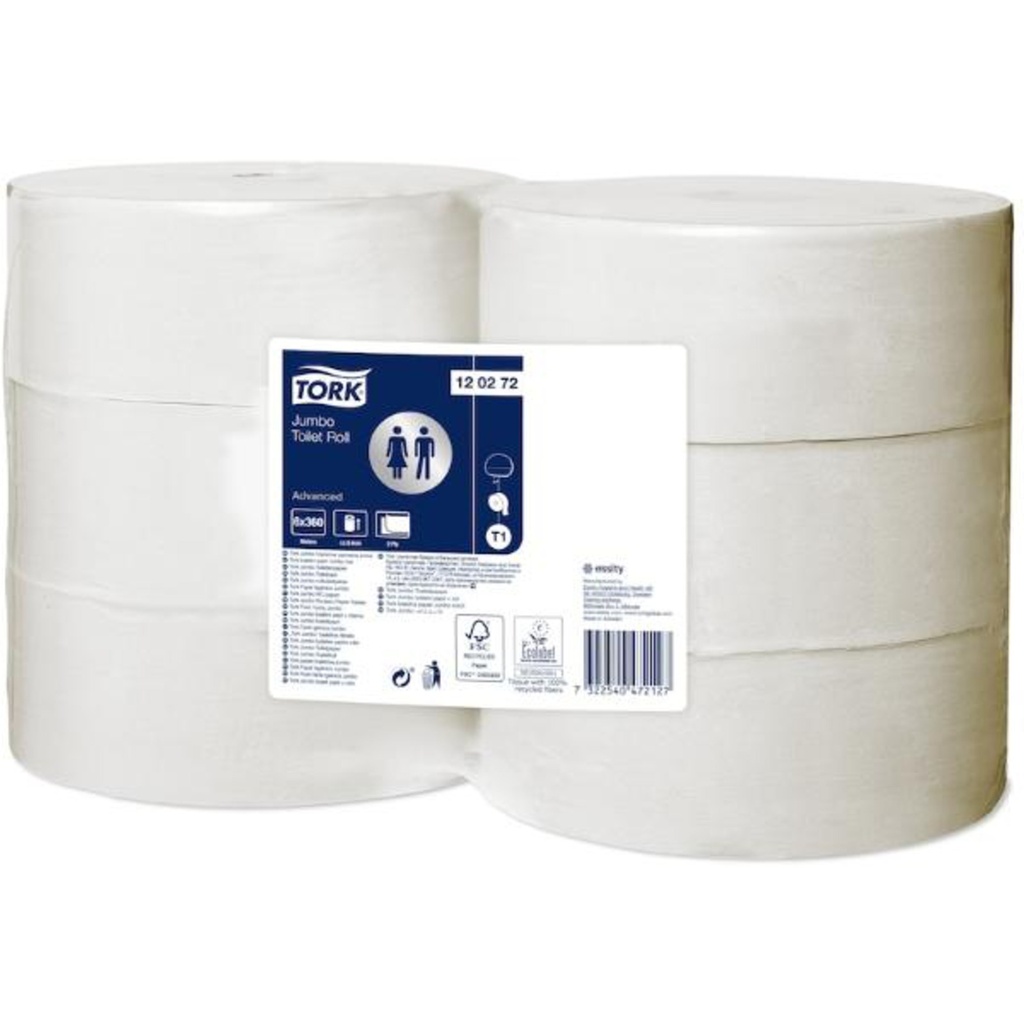 TORK ADVANCED TOILET JUMBO ROLL (6ROL) #120272