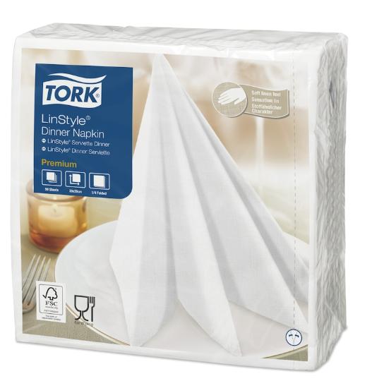 TORK LINSTYLE SERW. OBIAD. BIAŁA(600/12) #478711