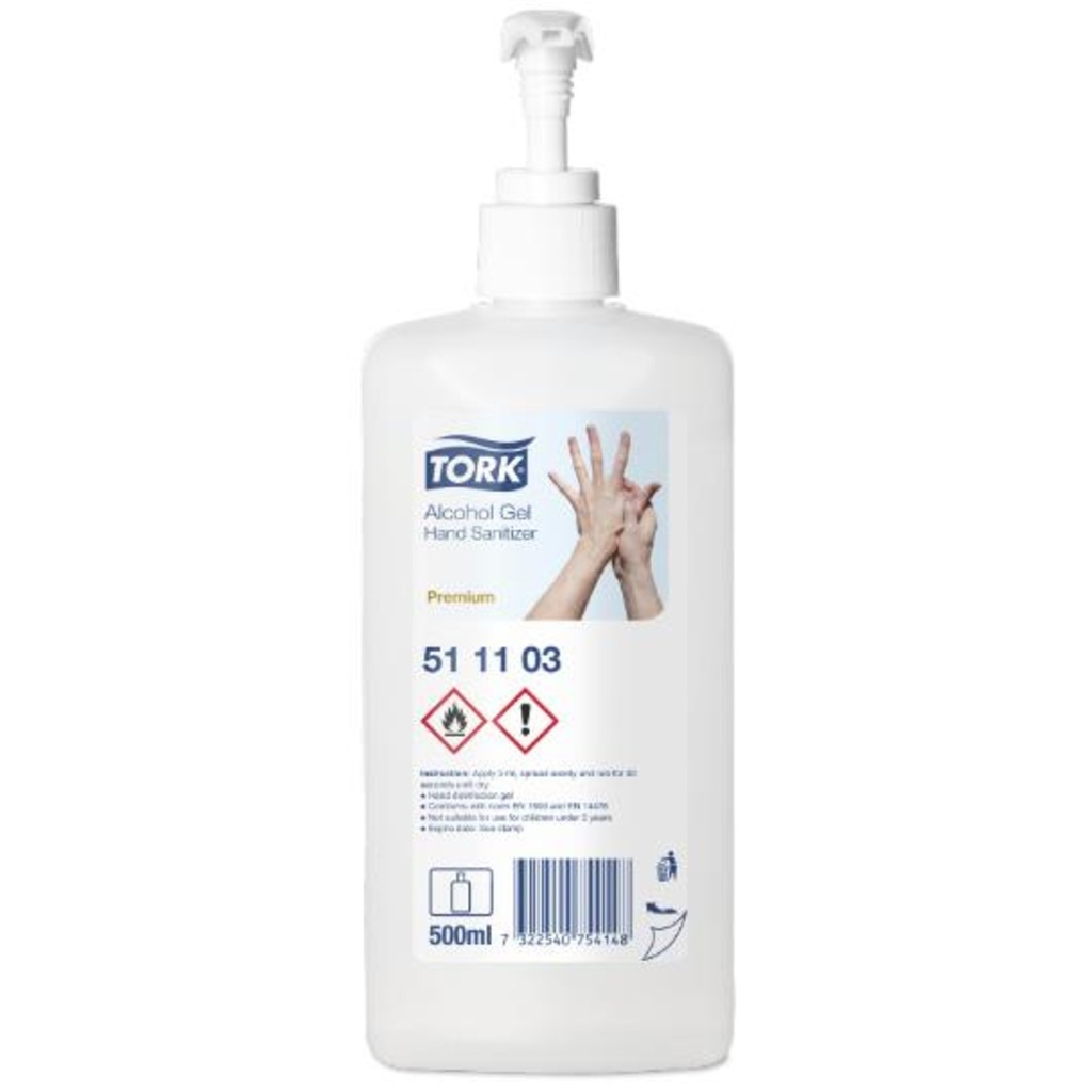 TORK ALCOHOL GEL HAND SANITIZER 500ML #511103