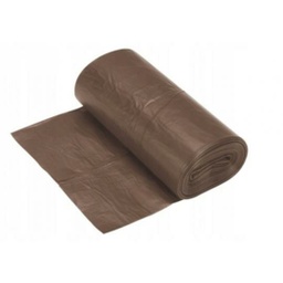 [8611] WORKI LDPE 35L BRĄZOWE (20 SZT)